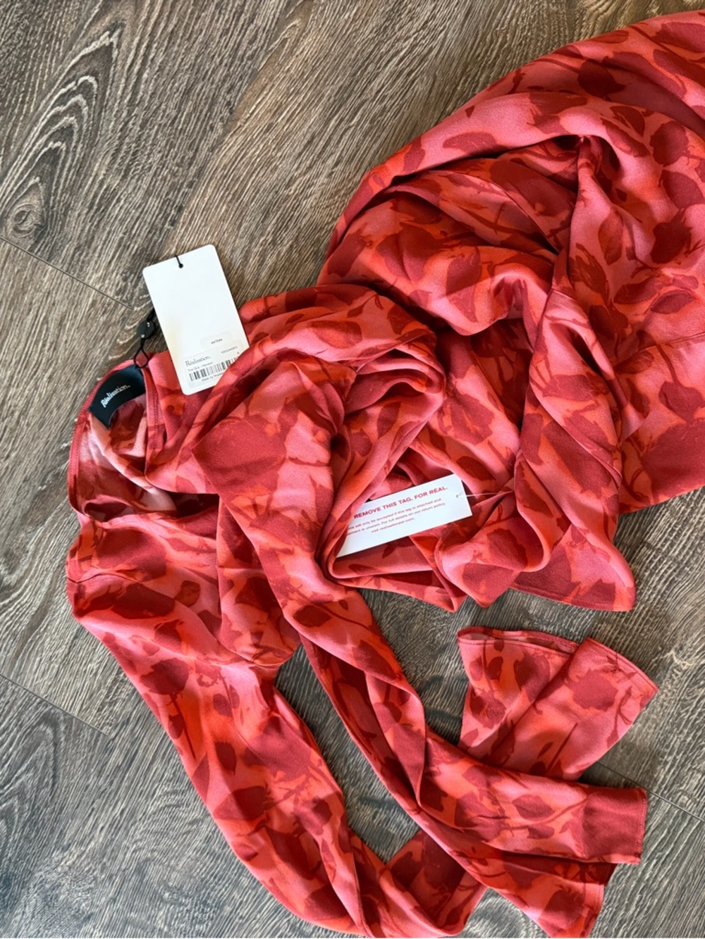 Realisation Par Red Floral Long-Sleeve Maxi Dress - Picture 5 of 5